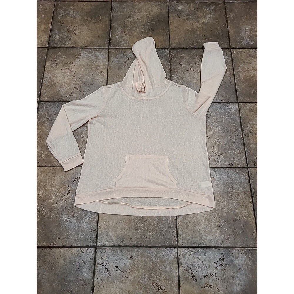 Weatherproof Vintage Pullover Hoodie Top Womens L Peach Swmi Sheer Lightweight